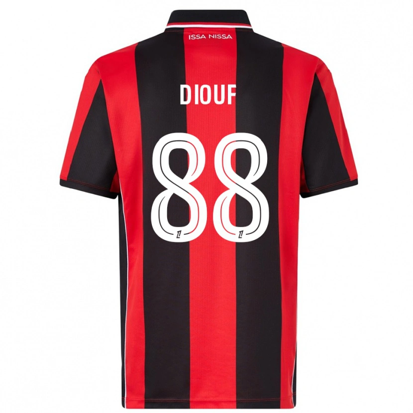 Danxen Męski Yehvann Diouf #88 Czerwono-Czarny Domowa Koszulka 2025/26 Koszulki Klubowe