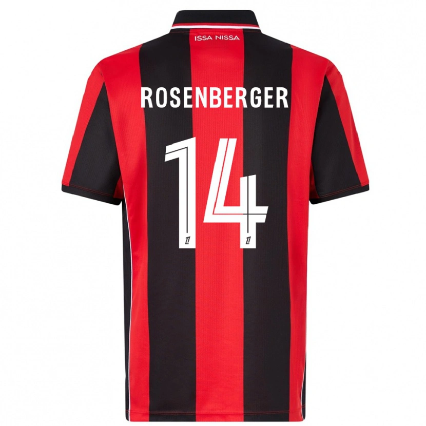 Danxen Męski Léa Rosenberger #14 Czerwono-Czarny Domowa Koszulka 2025/26 Koszulki Klubowe