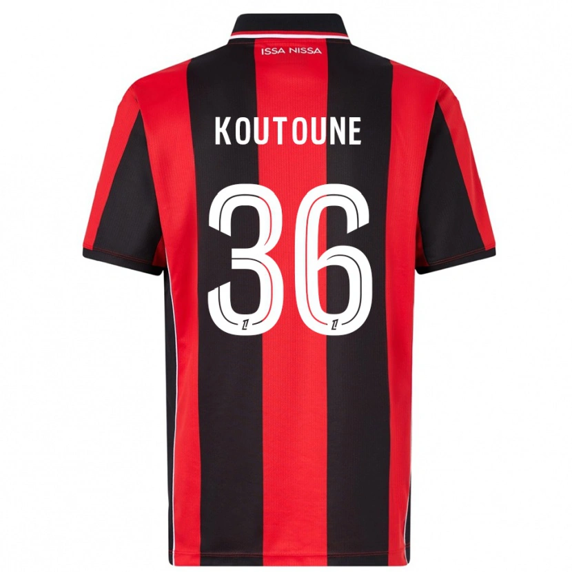 Danxen Męski Hamza Koutoune #36 Czerwono-Czarny Domowa Koszulka 2025/26 Koszulki Klubowe