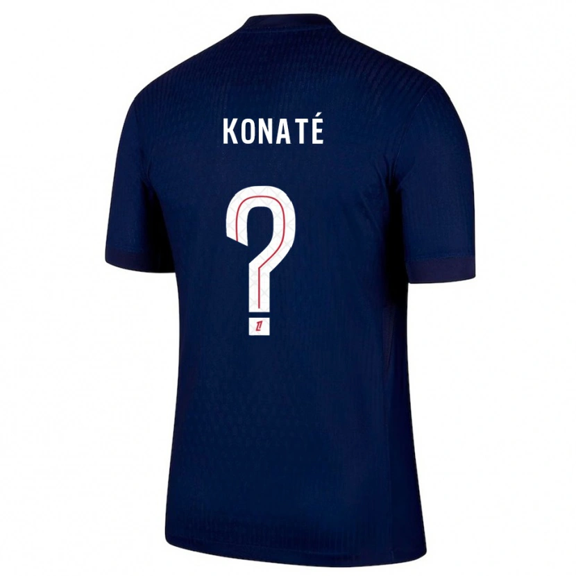 Danxen Męski Seydou Konaté #0 Granatowo-Czerwony Domowa Koszulka 2025/26 Koszulki Klubowe