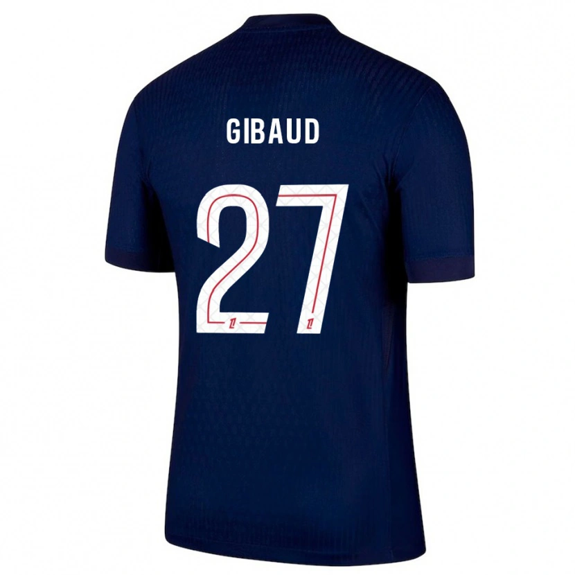 Danxen Męski Pierre Gibaud #27 Granatowo-Czerwony Domowa Koszulka 2025/26 Koszulki Klubowe