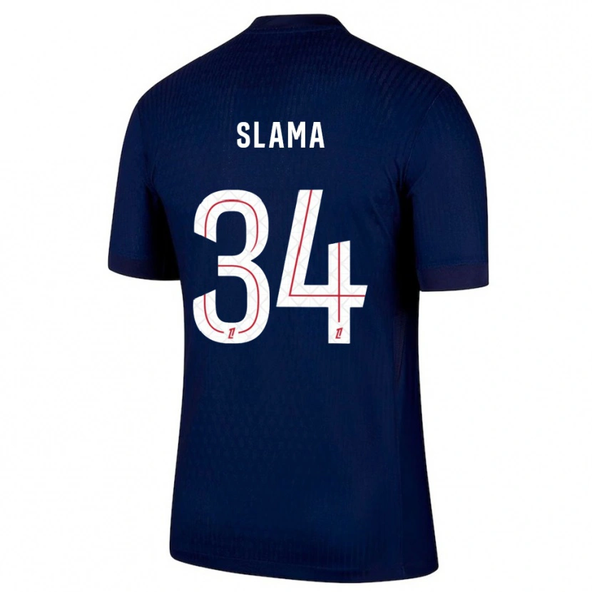 Danxen Męski Wassim Slama #34 Granatowo-Czerwony Domowa Koszulka 2025/26 Koszulki Klubowe