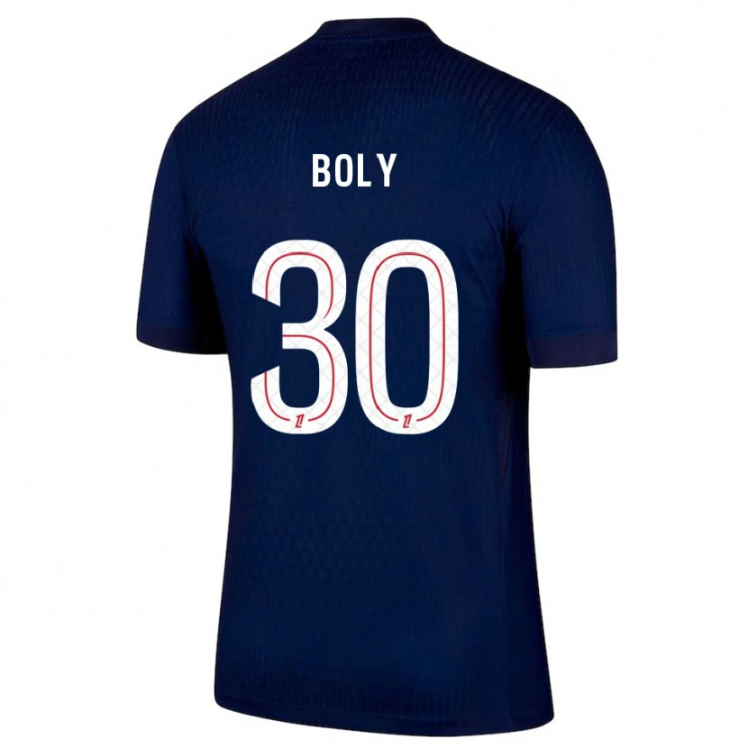 Danxen Męski David Boly #30 Granatowo-Czerwony Domowa Koszulka 2025/26 Koszulki Klubowe