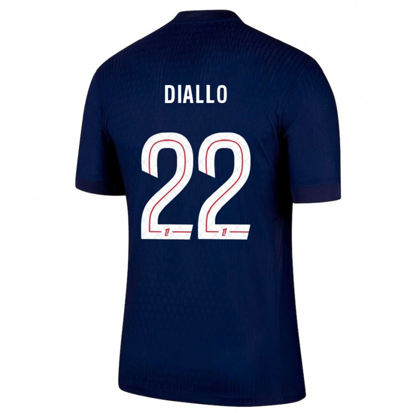 Danxen Męski Abdou Diallo #22 Granatowo-Czerwony Domowa Koszulka 2025/26 Koszulki Klubowe