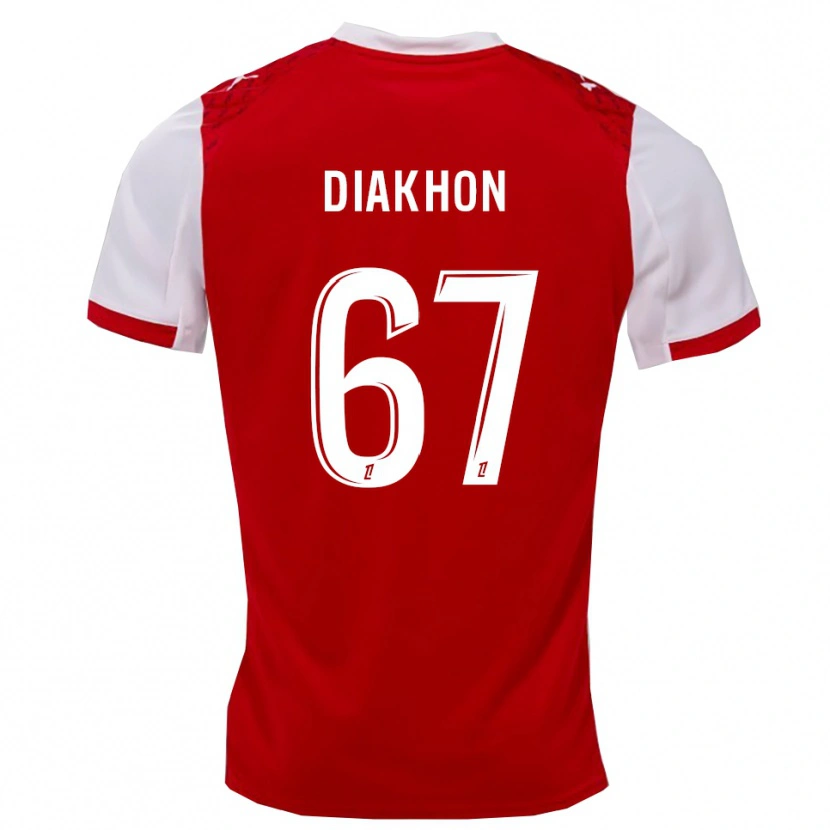Danxen Męski Mamadou Diakhon #67 Czerwono-Biały Domowa Koszulka 2025/26 Koszulki Klubowe