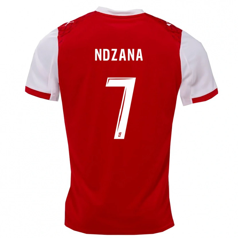Danxen Męski Colette Ndzana #7 Czerwono-Biały Domowa Koszulka 2025/26 Koszulki Klubowe