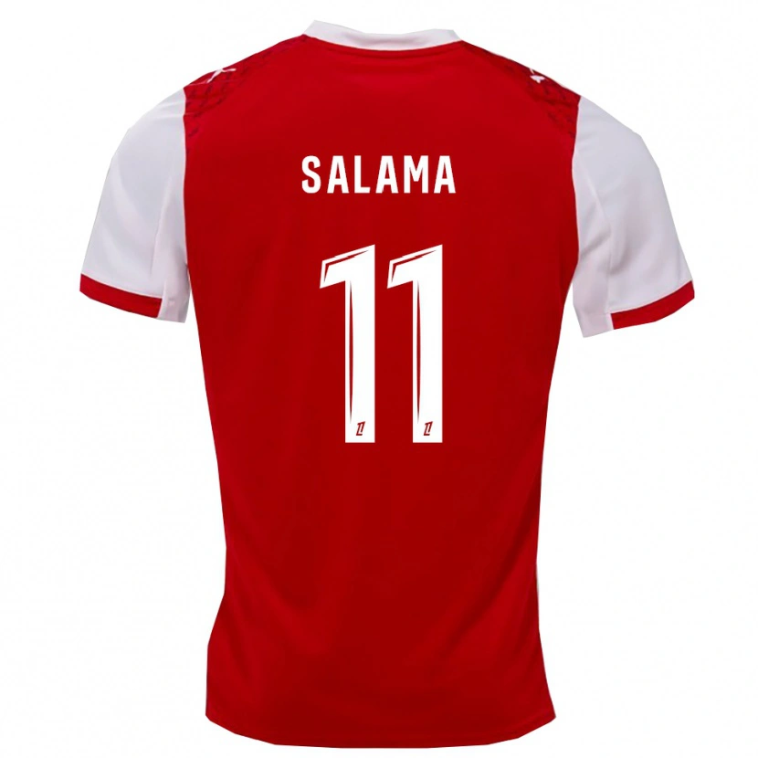 Danxen Męski Amine Salama #11 Czerwono-Biały Domowa Koszulka 2025/26 Koszulki Klubowe