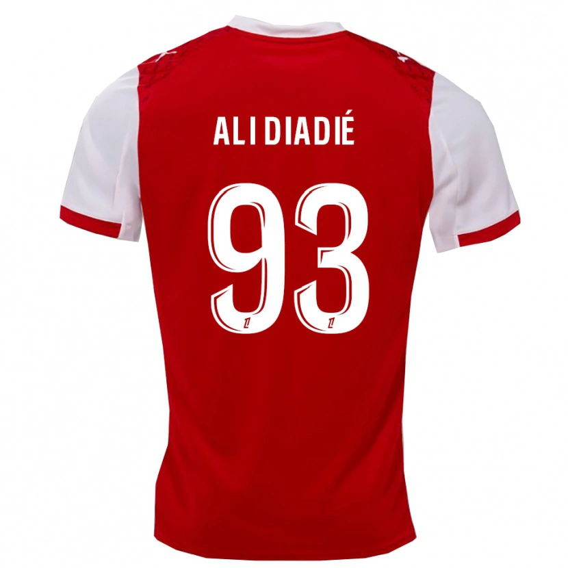 Danxen Męski Mohamed Ali Diadié #93 Czerwono-Biały Domowa Koszulka 2025/26 Koszulki Klubowe