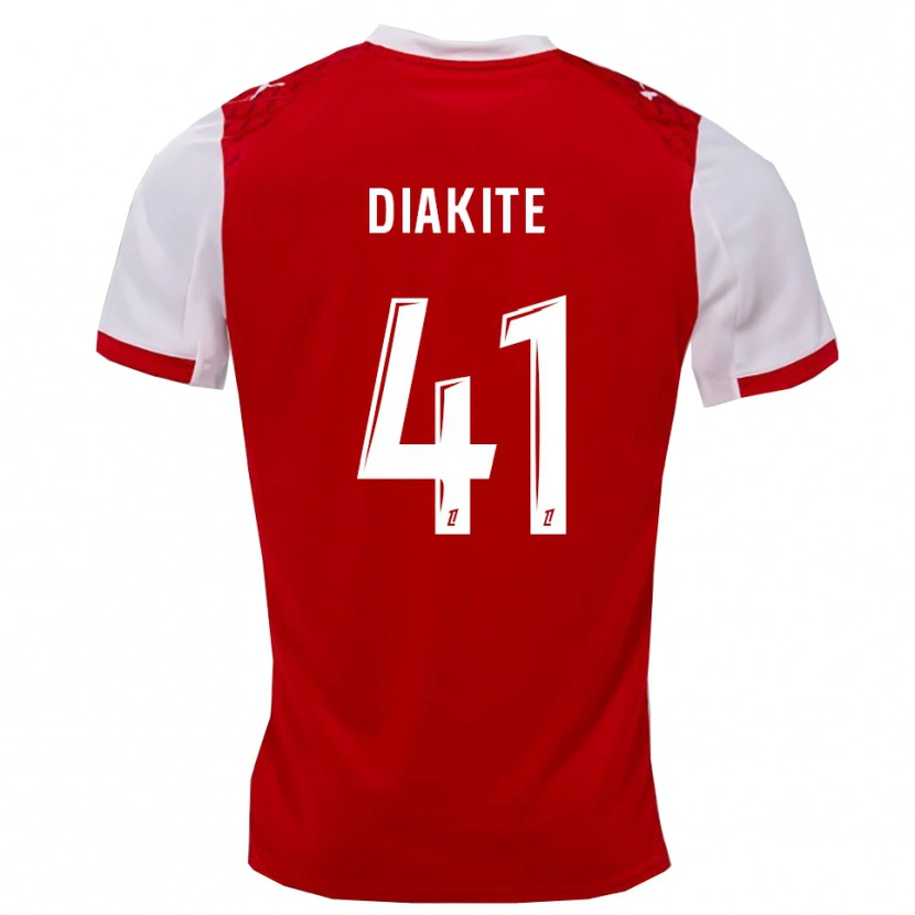 Danxen Męski Ibrahim Diakité #41 Czerwono-Biały Domowa Koszulka 2025/26 Koszulki Klubowe