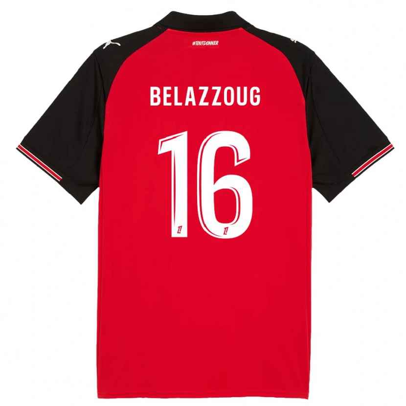 Danxen Męski Kilian Belazzoug #16 Czerwono-Czarny Domowa Koszulka 2025/26 Koszulki Klubowe