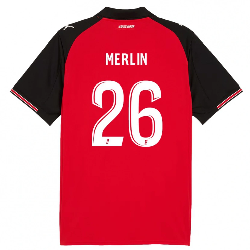 Danxen Męski Quentin Merlin #26 Czerwono-Czarny Domowa Koszulka 2025/26 Koszulki Klubowe