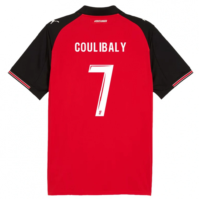 Danxen Męski Boukary Coulibaly #7 Czerwono-Czarny Domowa Koszulka 2025/26 Koszulki Klubowe