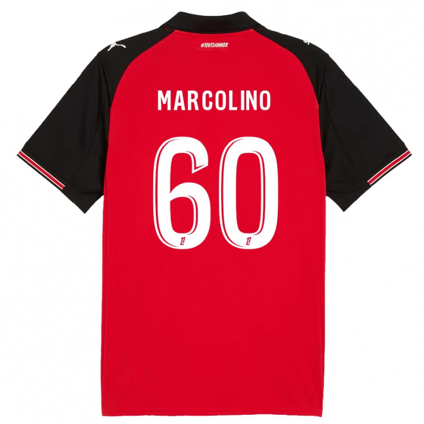 Danxen Męski Henrick Do Marcolino #60 Czerwono-Czarny Domowa Koszulka 2025/26 Koszulki Klubowe