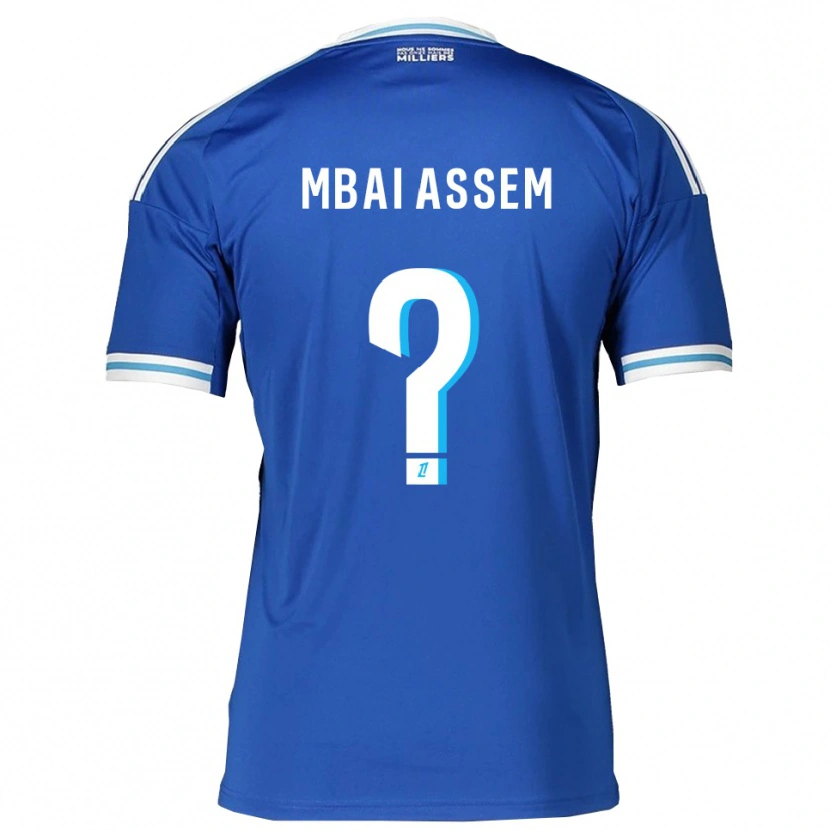 Danxen Męski Chris Mbaï-Assem #0 Niebiesko-Biały Domowa Koszulka 2025/26 Koszulki Klubowe