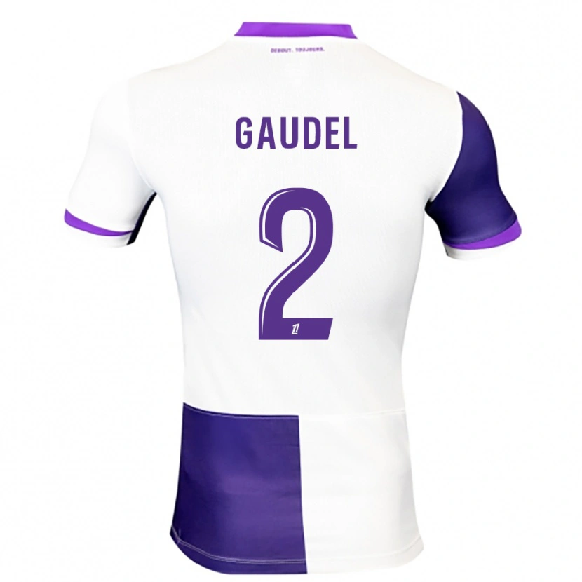 Danxen Męski Raphaël Gaudel #2 Fioletowo-Biały Domowa Koszulka 2025/26 Koszulki Klubowe