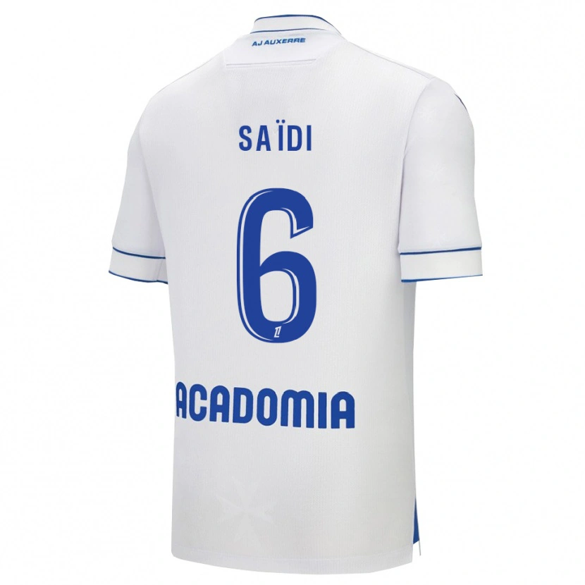 Danxen Męski Elyes Saïdi #6 Biało-Niebieski Domowa Koszulka 2025/26 Koszulki Klubowe