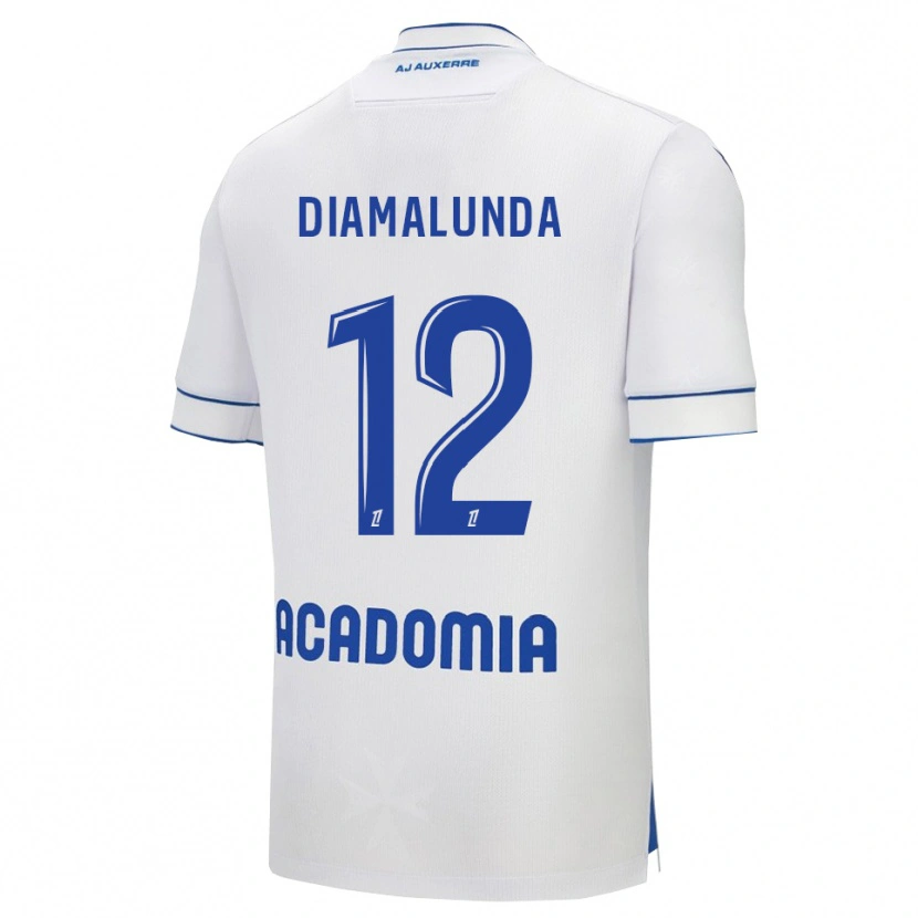 Danxen Męski Evan Diamalunda #12 Biało-Niebieski Domowa Koszulka 2025/26 Koszulki Klubowe