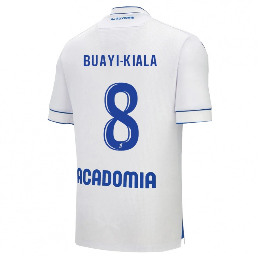 Danxen Męski Nathan Buayi-Kiala #8 Biało-Niebieski Domowa Koszulka 2025/26 Koszulki Klubowe