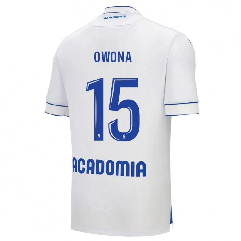 Danxen Męski Elijah Owona #15 Biało-Niebieski Domowa Koszulka 2025/26 Koszulki Klubowe