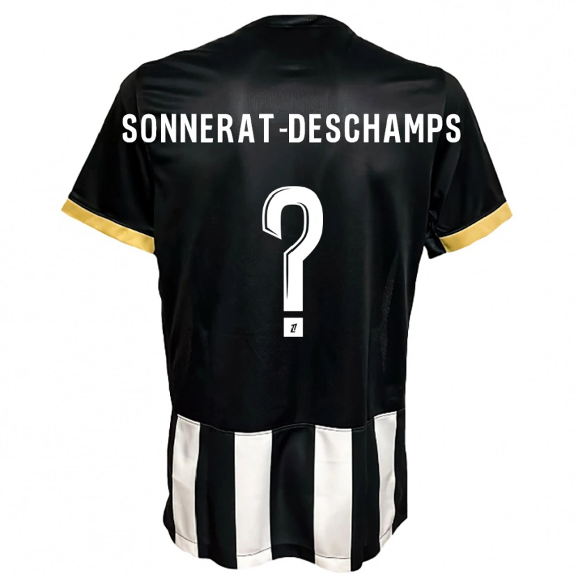 Danxen Męski Nattio Sonnerat-Deschamps #0 Czarno-Biały Domowa Koszulka 2025/26 Koszulki Klubowe