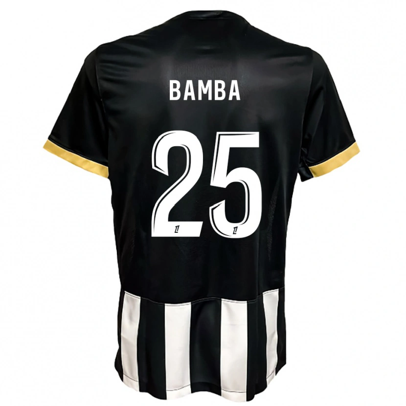Danxen Męski Abdoulaye Bamba #25 Czarno-Biały Domowa Koszulka 2025/26 Koszulki Klubowe