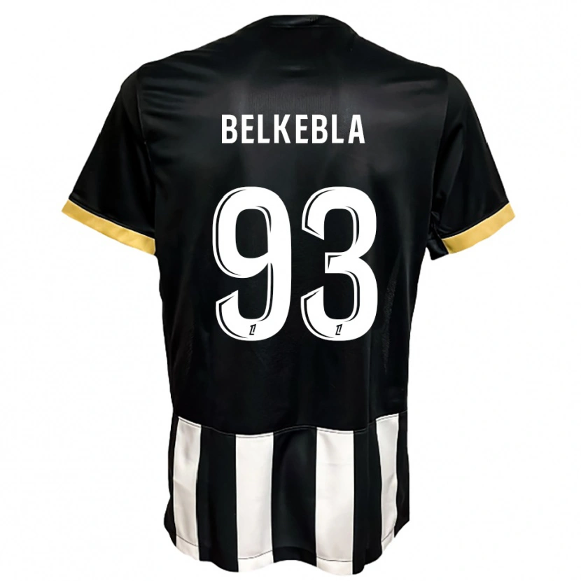 Danxen Męski Haris Belkebla #93 Czarno-Biały Domowa Koszulka 2025/26 Koszulki Klubowe