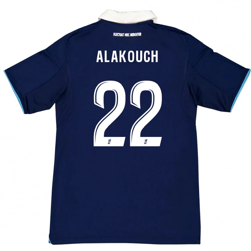 Danxen Męski Sofiane Alakouch #22 Ciemnoniebiesko-Biały Domowa Koszulka 2025/26 Koszulki Klubowe
