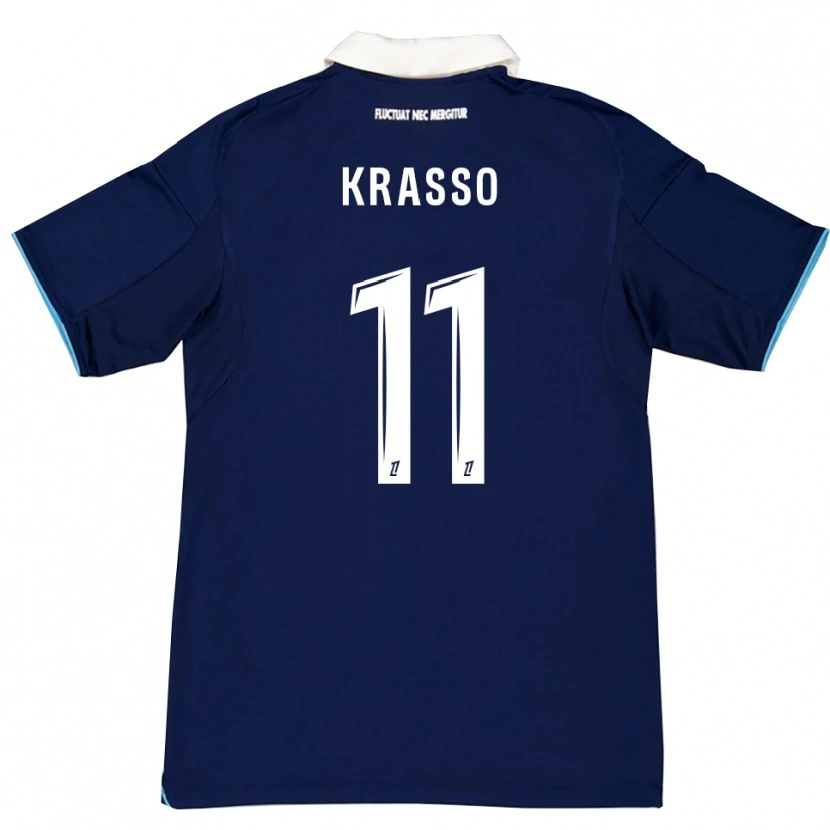 Danxen Męski Jean-Philippe Krasso #11 Ciemnoniebiesko-Biały Domowa Koszulka 2025/26 Koszulki Klubowe