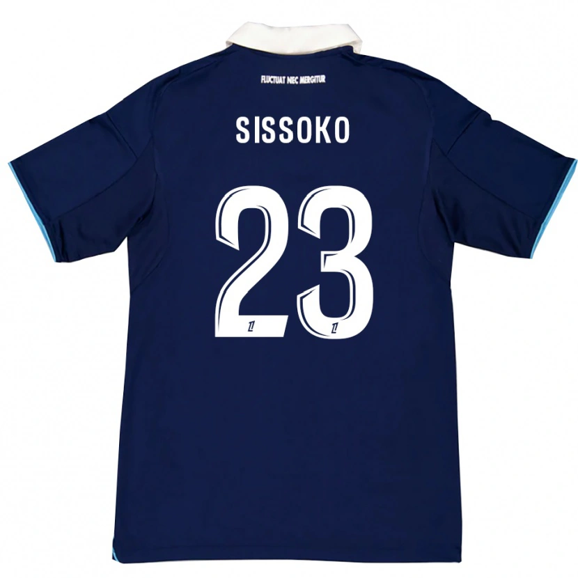 Danxen Męski Teninsoun Sissoko #23 Ciemnoniebiesko-Biały Domowa Koszulka 2025/26 Koszulki Klubowe