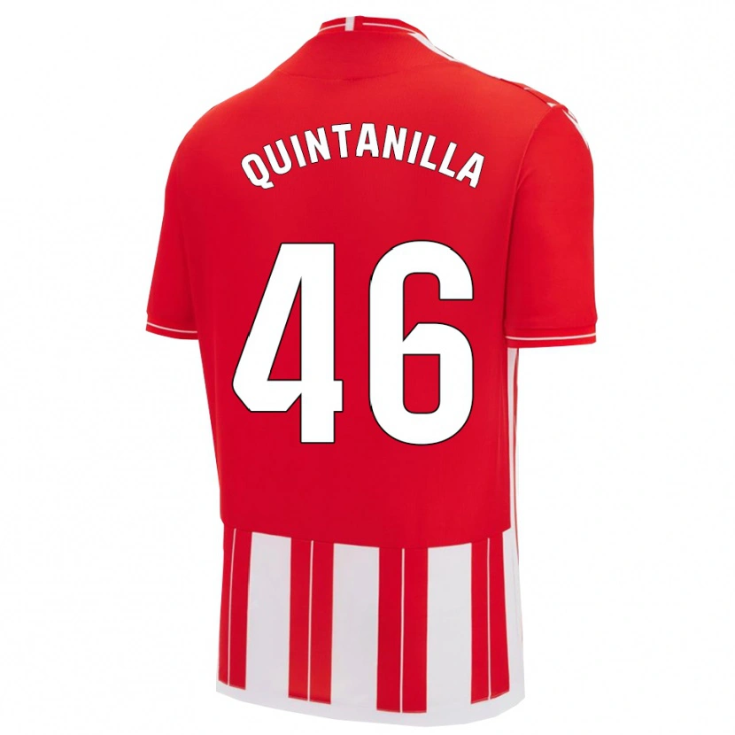 Danxen Męski Rubén Quintanilla #46 Czerwono-Biały Domowa Koszulka 2025/26 Koszulki Klubowe