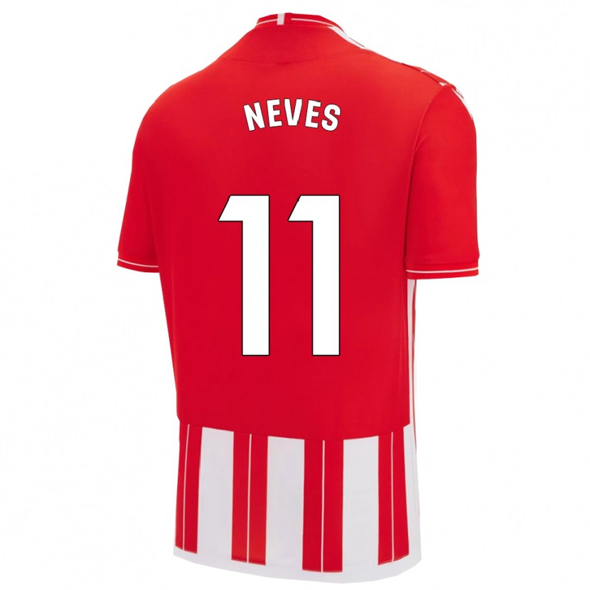 Danxen Męski Hugo Neves #11 Czerwono-Biały Domowa Koszulka 2025/26 Koszulki Klubowe