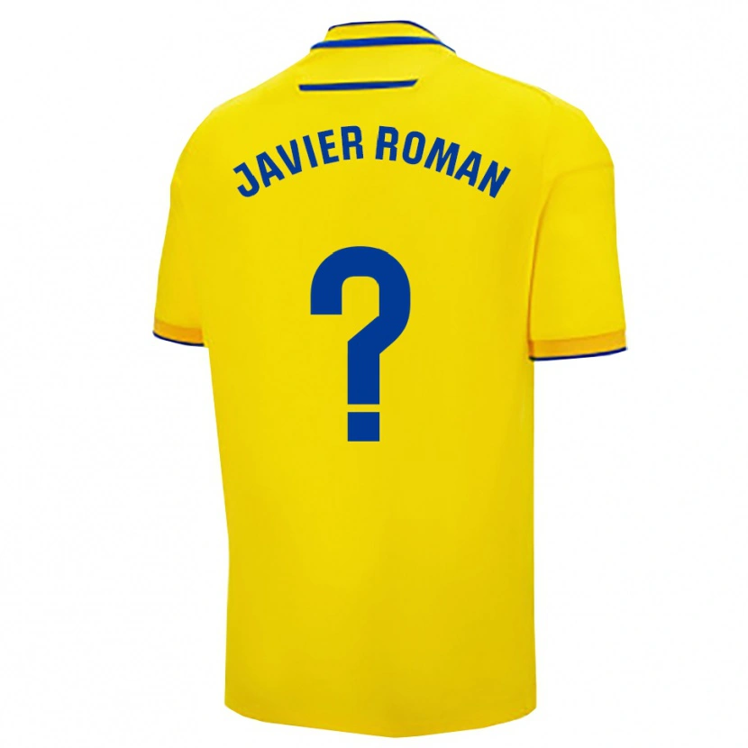 Danxen Męski José Javier Román #0 Żółto-Granatowy Domowa Koszulka 2025/26 Koszulki Klubowe