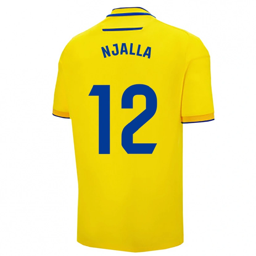 Danxen Męski Nico Njalla #12 Żółto-Granatowy Domowa Koszulka 2025/26 Koszulki Klubowe