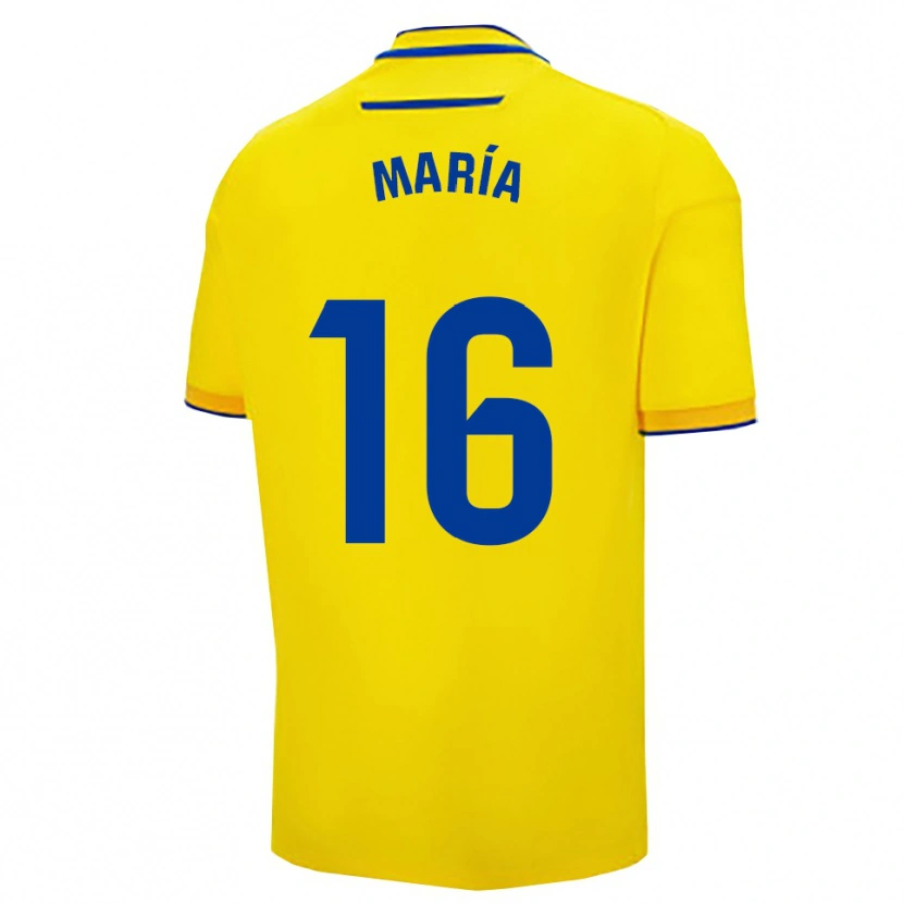 Danxen Męski María Llorente #16 Żółto-Granatowy Domowa Koszulka 2025/26 Koszulki Klubowe