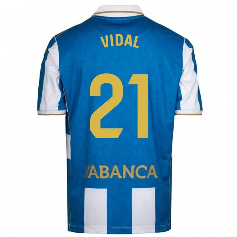 Danxen Męski Iker Vidal #21 Biało-Niebieski Domowa Koszulka 2025/26 Koszulki Klubowe