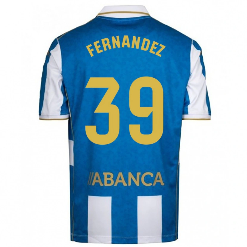Danxen Męski David Fernández #39 Biało-Niebieski Domowa Koszulka 2025/26 Koszulki Klubowe