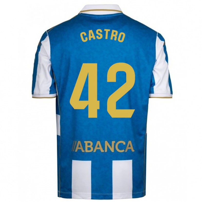 Danxen Męski Lucas Castro #42 Biało-Niebieski Domowa Koszulka 2025/26 Koszulki Klubowe