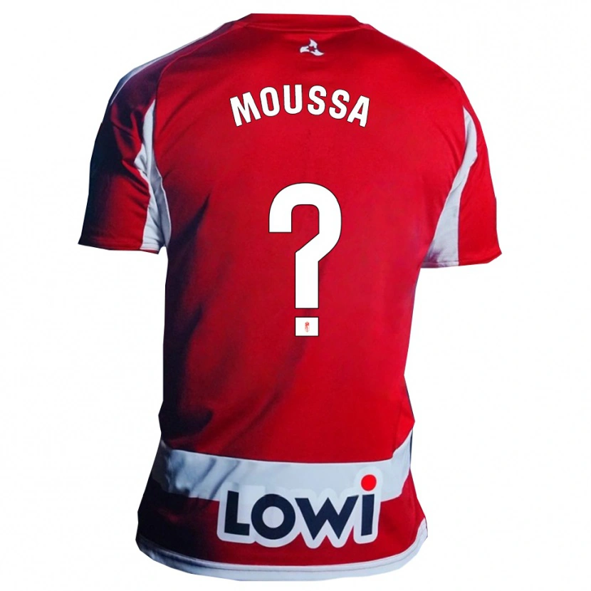 Danxen Męski Ismael Mahamadou Moussa #0 Czerwono-Biały Domowa Koszulka 2025/26 Koszulki Klubowe