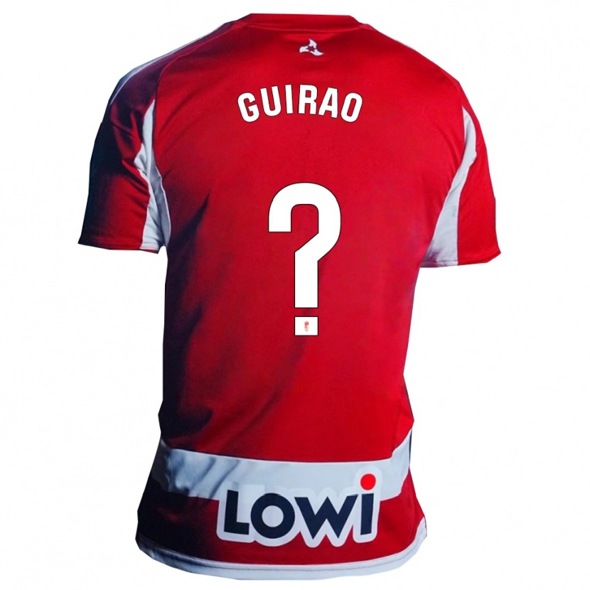 Danxen Męski Carlos Guirao #0 Czerwono-Biały Domowa Koszulka 2025/26 Koszulki Klubowe