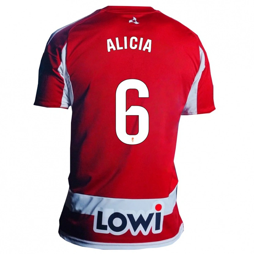 Danxen Męski Alicia #6 Czerwono-Biały Domowa Koszulka 2025/26 Koszulki Klubowe