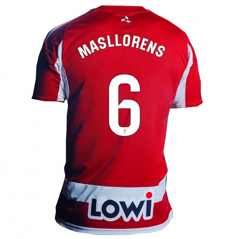 Danxen Męski José Masllorens #6 Czerwono-Biały Domowa Koszulka 2025/26 Koszulki Klubowe