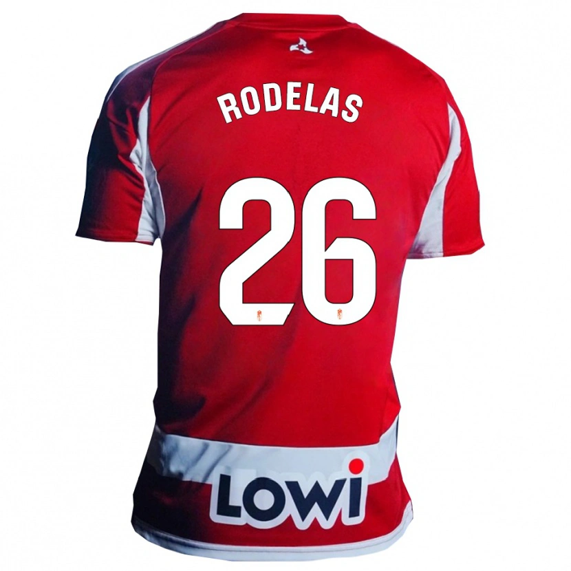 Danxen Męski Sergio Rodelas #26 Czerwono-Biały Domowa Koszulka 2025/26 Koszulki Klubowe