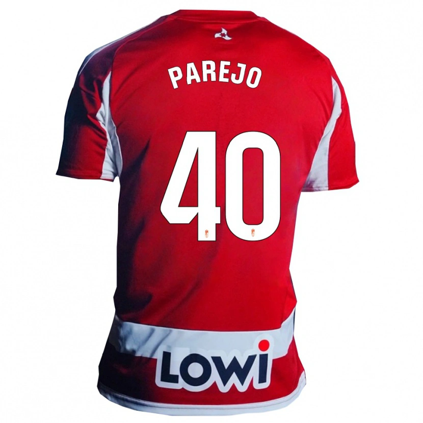Danxen Męski Jesús Parejo #40 Czerwono-Biały Domowa Koszulka 2025/26 Koszulki Klubowe