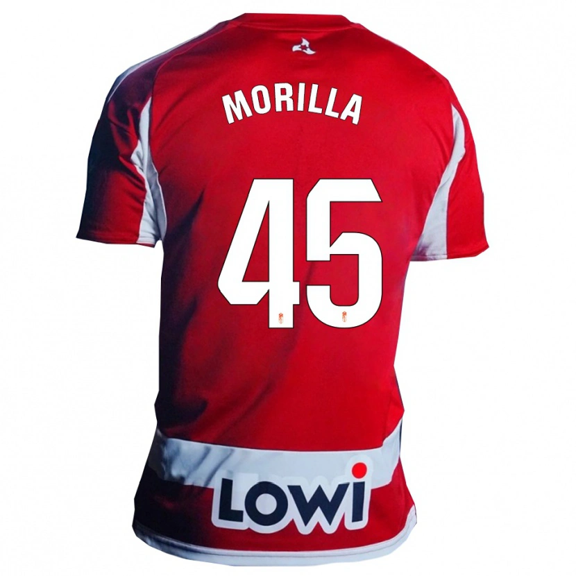 Danxen Męski David Morilla #45 Czerwono-Biały Domowa Koszulka 2025/26 Koszulki Klubowe