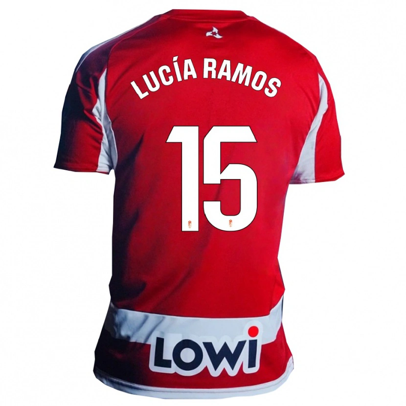 Danxen Męski Lucía Ramos Narvaez #15 Czerwono-Biały Domowa Koszulka 2025/26 Koszulki Klubowe