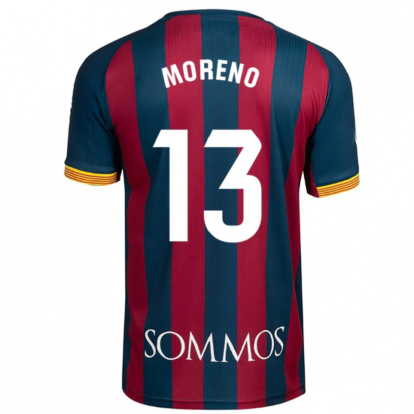 Danxen Męski Eloy Moreno #13 Granatowo-Czerwony Domowa Koszulka 2025/26 Koszulki Klubowe