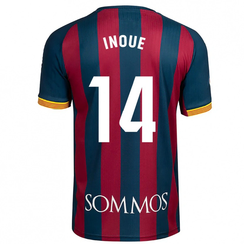 Danxen Męski Moe Inoue #14 Granatowo-Czerwony Domowa Koszulka 2025/26 Koszulki Klubowe
