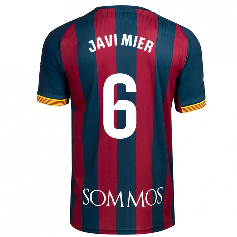 Danxen Męski Javi Mier #6 Granatowo-Czerwony Domowa Koszulka 2025/26 Koszulki Klubowe