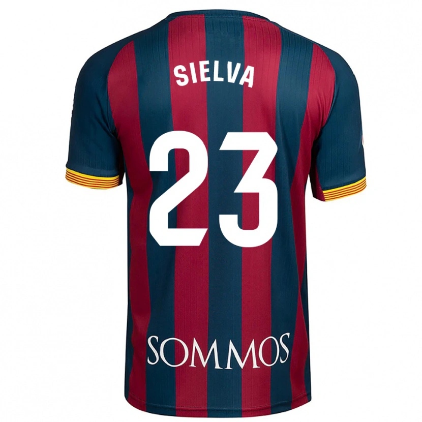 Danxen Męski Óscar Sielva #23 Granatowo-Czerwony Domowa Koszulka 2025/26 Koszulki Klubowe