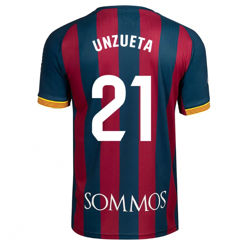 Danxen Męski Iker Unzueta #21 Granatowo-Czerwony Domowa Koszulka 2025/26 Koszulki Klubowe